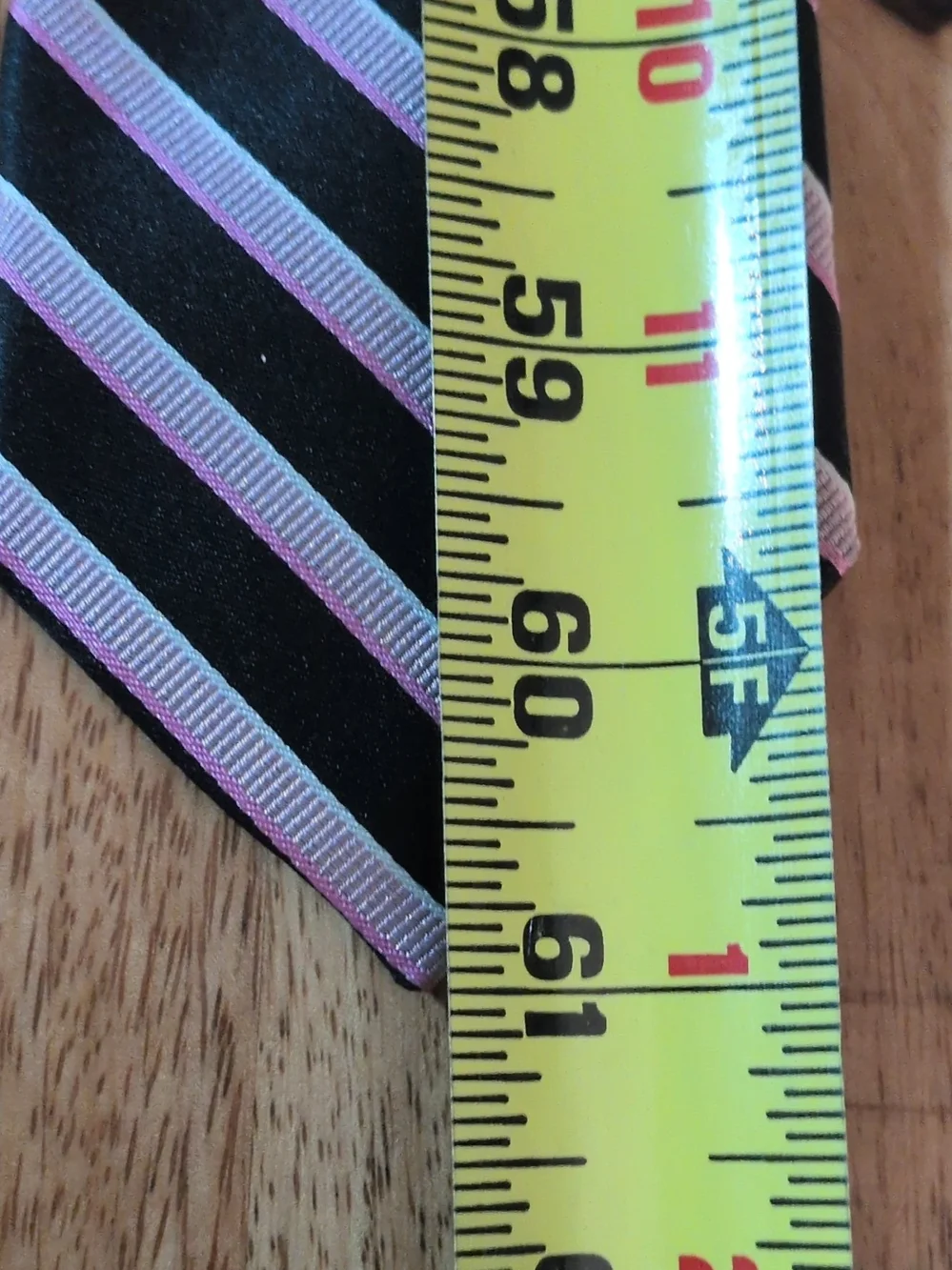 Pierre Cardin Slim Skinny Silk Satin Tie Black Pink Gray Striped 3